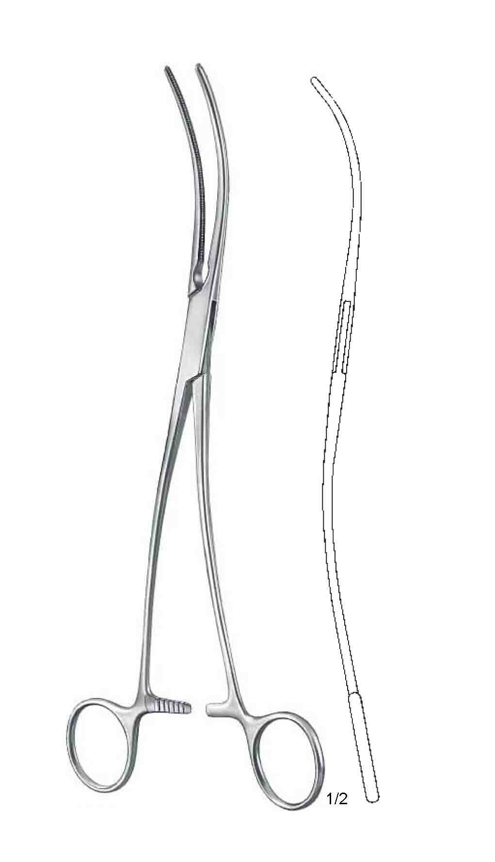 DE BAKEY ATROMAT VASKULER KLEMP EĞRİ 24.5CM